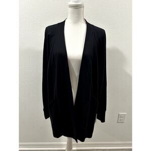 ID Ideology Womens Plus Size 1X Comfort Flow Open Front Cardigan Sweater Black